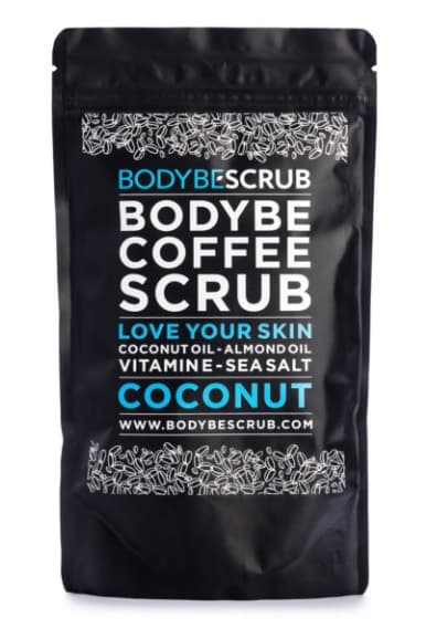 První balení BODYBE COFFEE SCRUB Coconut z roku 2017